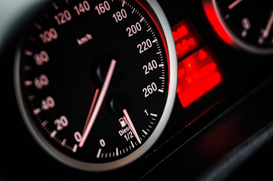 speedometer of a car